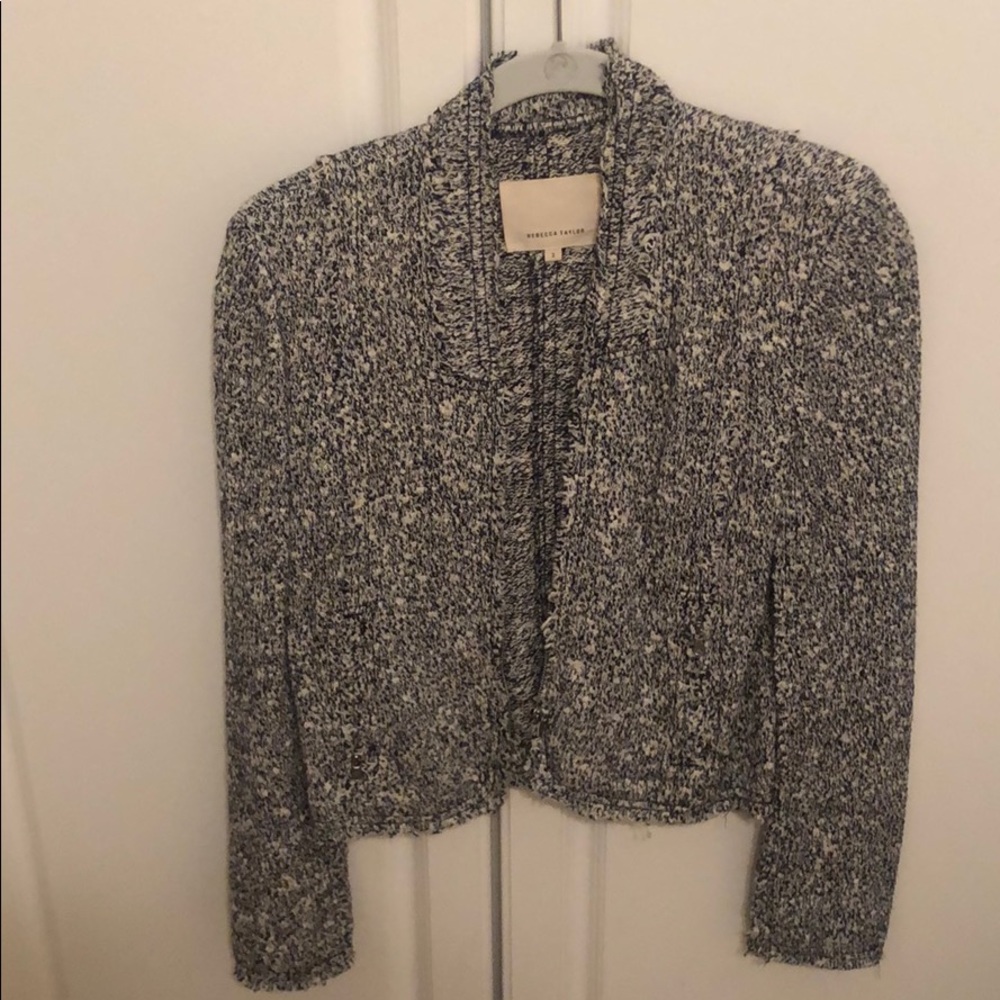 Black and white cotton Rebecca Taylor blazer